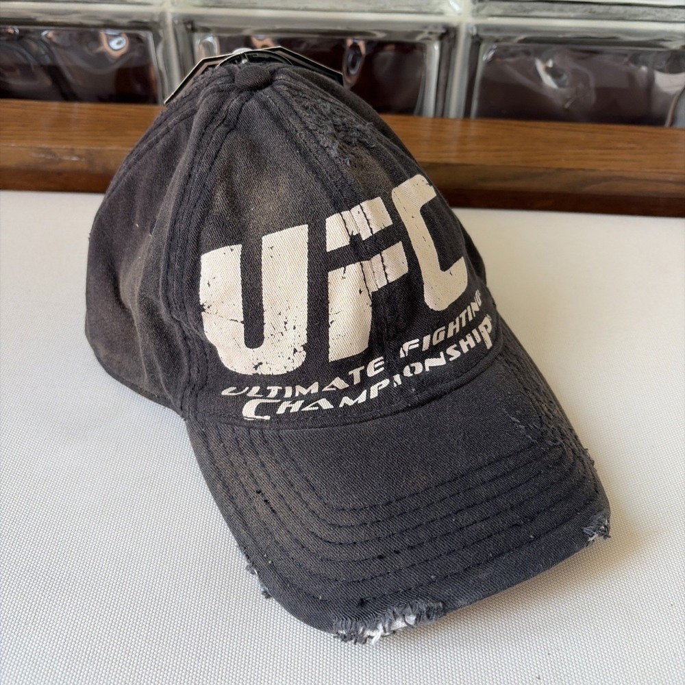 Vintage Y2K UFC 2007 Logo Hat Faded Distressed Ultimate Fighting Championship
